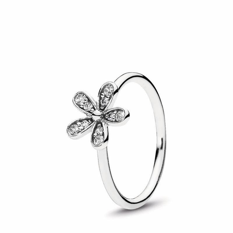 Pandora Australia Dazzling Daisy Stackable Ring - Sterling Silver | NUWTJP356